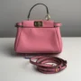 Pre Owned Fendi Shiny Nappa Micro Peekaboo Mini Pocket Crossbody Bag