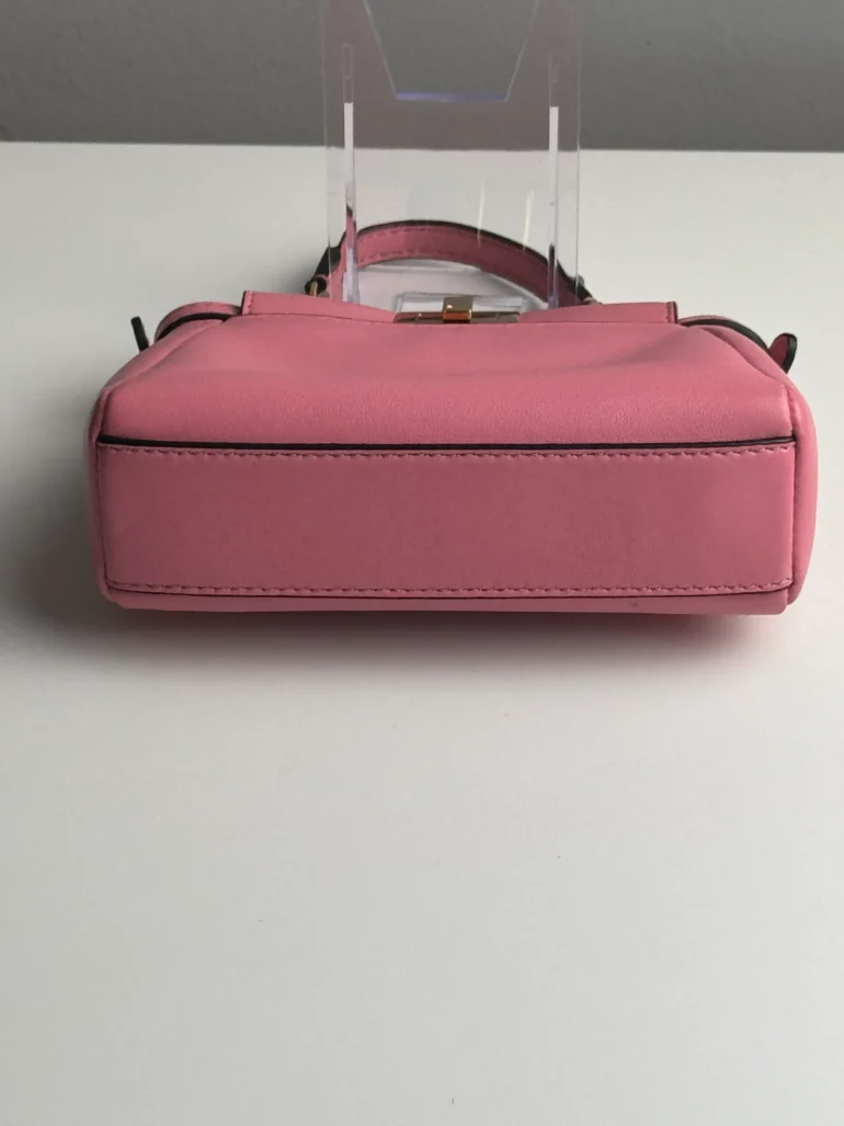 Pre Owned Fendi Shiny Nappa Micro Peekaboo Mini Pocket Crossbody Bag