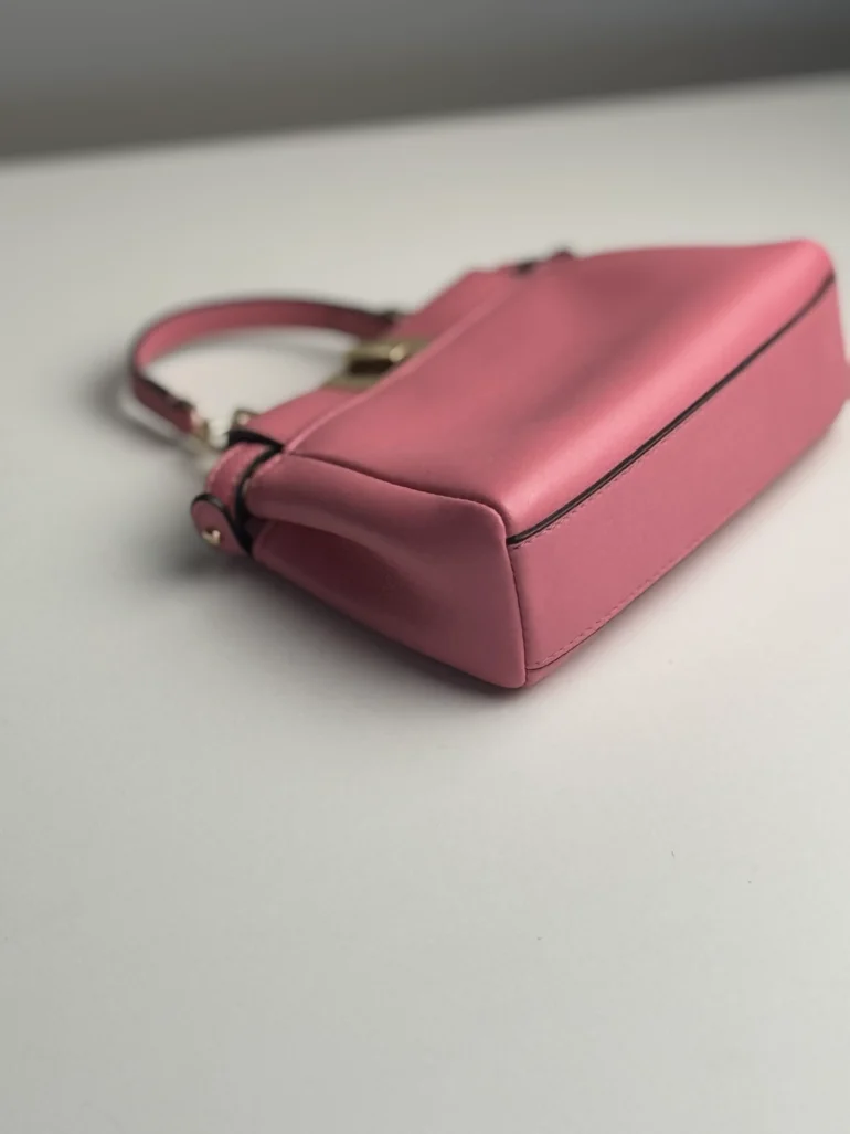 Pre Owned Fendi Shiny Nappa Micro Peekaboo Mini Pocket Crossbody Bag