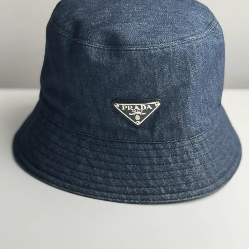 Pre Owned Prada Denim Bucket Hat (Small)