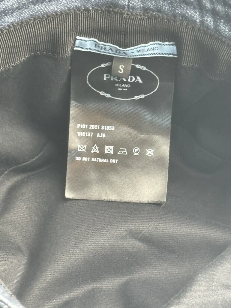 Pre Owned Prada Denim Bucket Hat (Small)