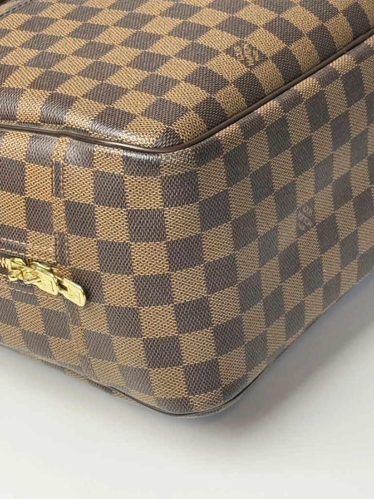 Pre Owned Louis Vuitton Damier Ebene Deauville Top Handle Bag