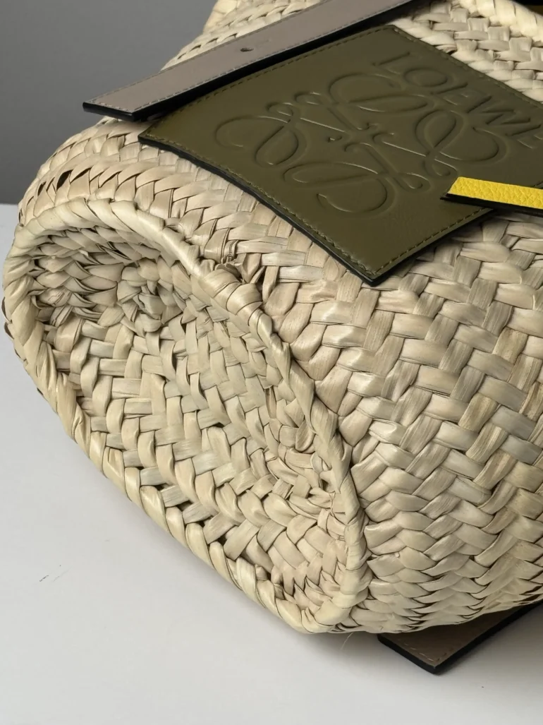 Pre Owned Loewe Braided Handle Small Basket Tote Bag