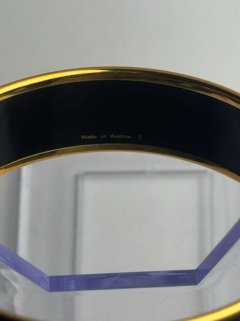 Pre Owned Hermes Enamel Brazil Wide Bangle