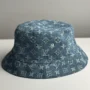 Pre Owned Louis Vuitton Denim Monogram Essential Reversible Bucket Hat