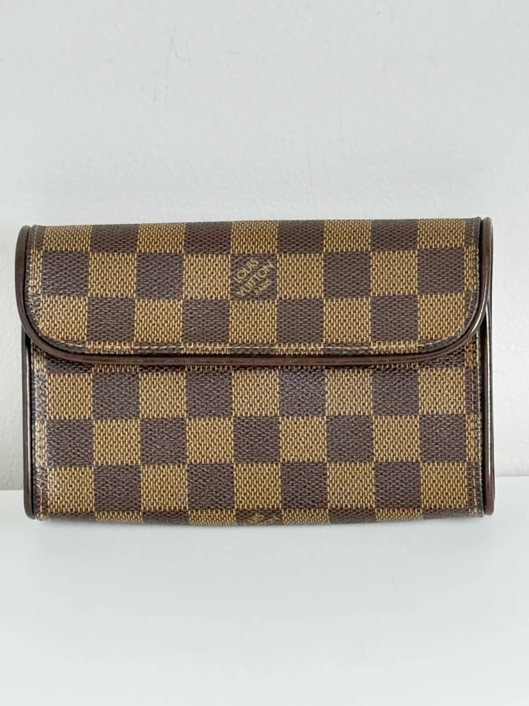 Pre Owned Louis Vuitton Damier Ebene Pochette Florentine Small 41 inches