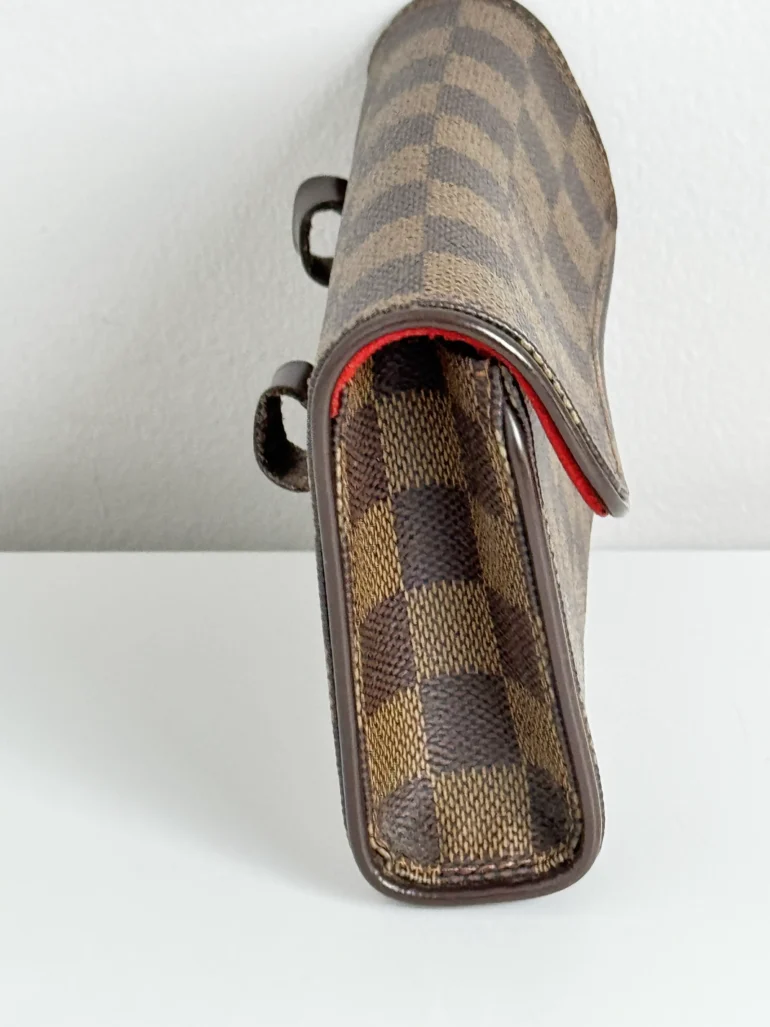 Pre Owned Louis Vuitton Damier Ebene Pochette Florentine Small 41 inches