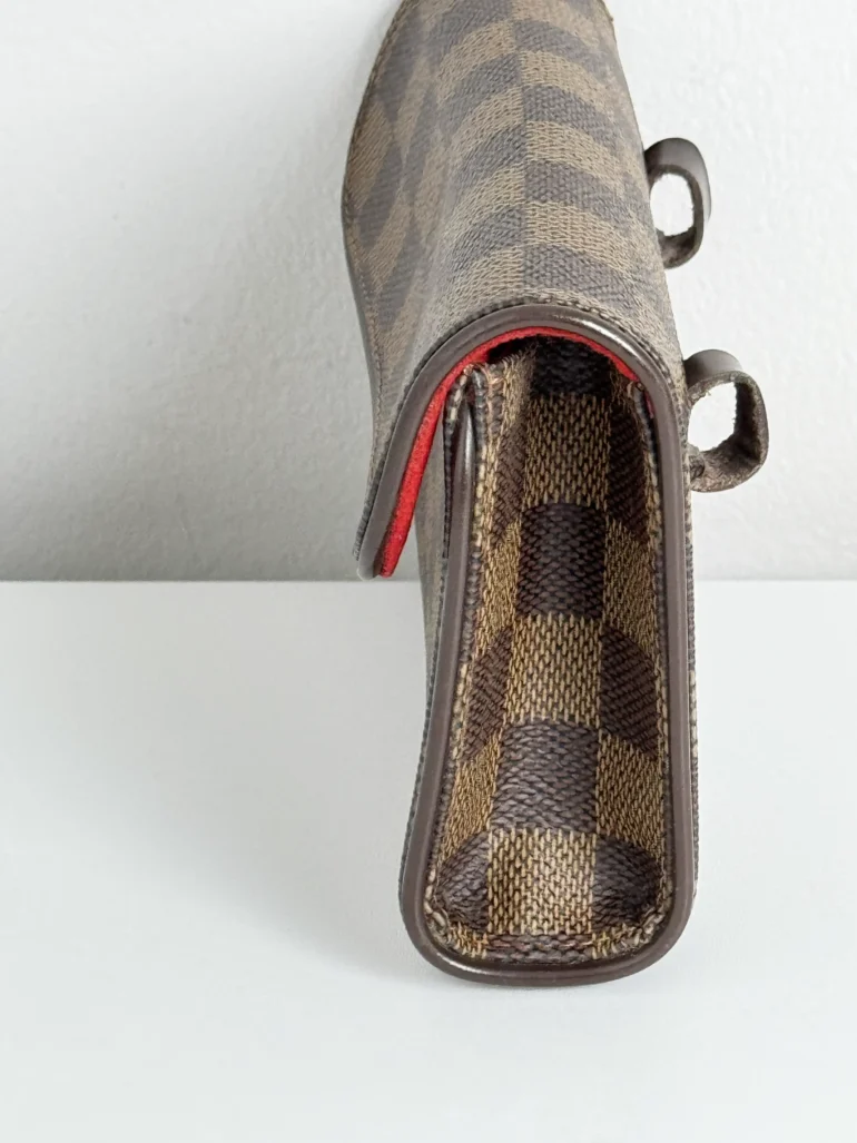 Pre Owned Louis Vuitton Damier Ebene Pochette Florentine Small 41 inches