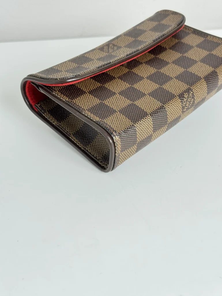 Pre Owned Louis Vuitton Damier Ebene Pochette Florentine Small 41 inches