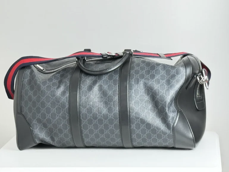 Pre Owned Gucci GG Supreme Coated Carry On Duffle Bag