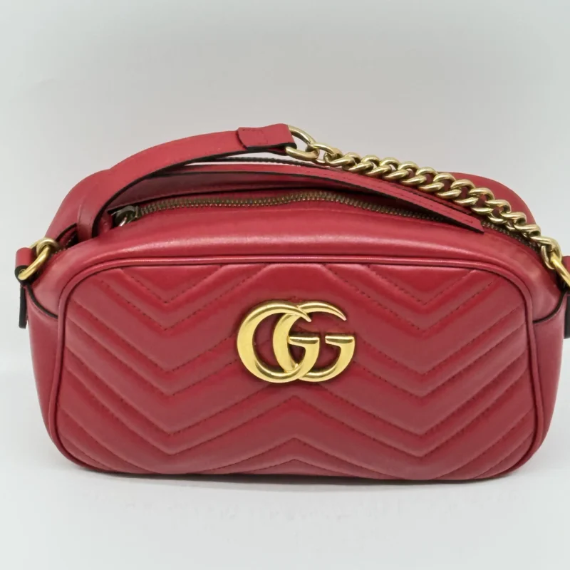 Pre Owned GUCCI GG Marmont Mini Crossbody Camera Bag