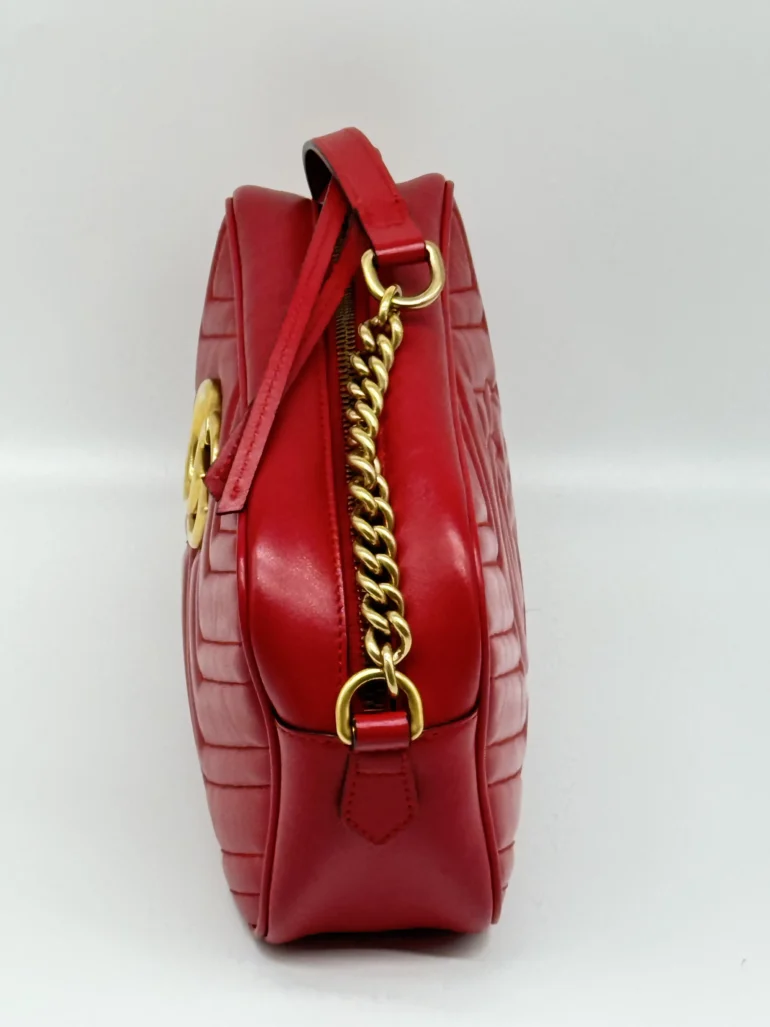 Pre Owned GUCCI GG Marmont Mini Crossbody Camera Bag
