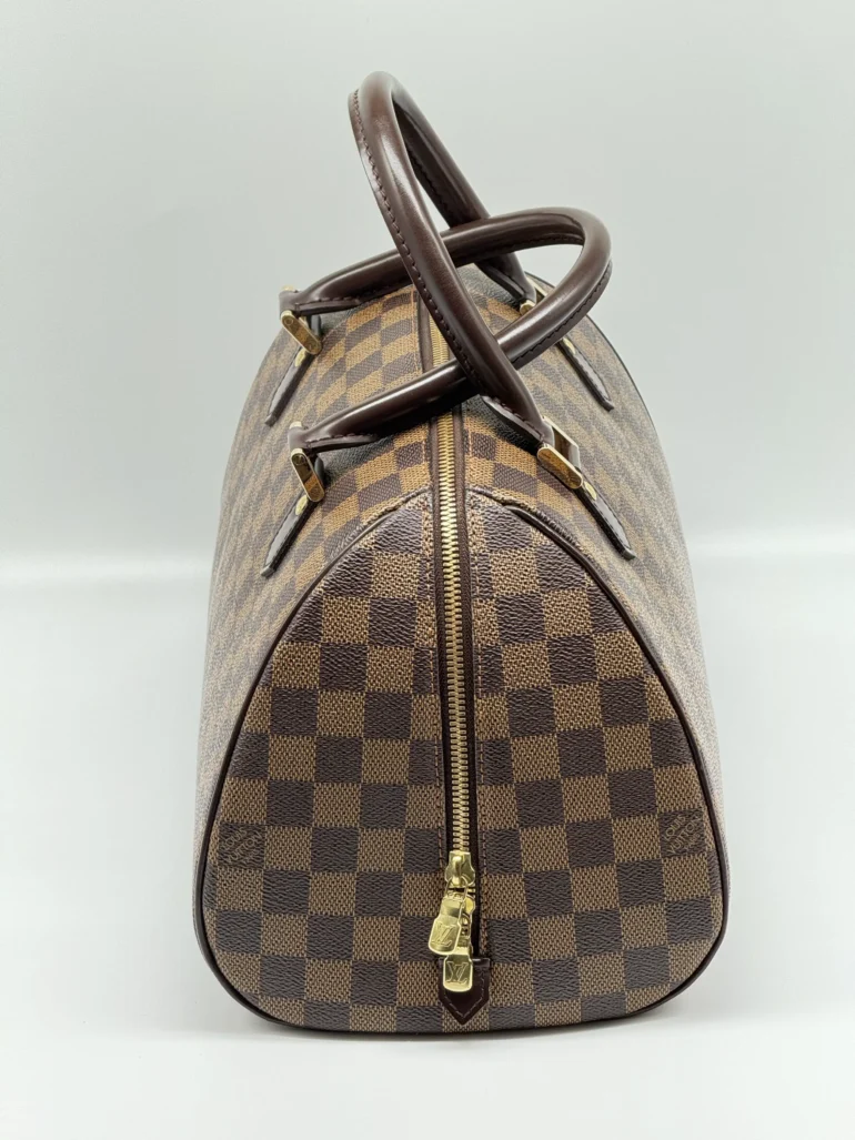 Pre Owned Louis Vuitton Riberia MM Damier Ebene Top Handle Bag