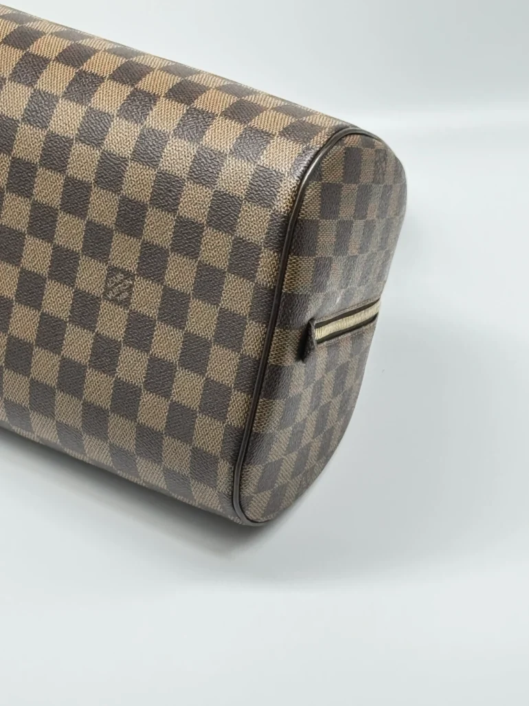 Pre Owned Louis Vuitton Riberia MM Damier Ebene Top Handle Bag