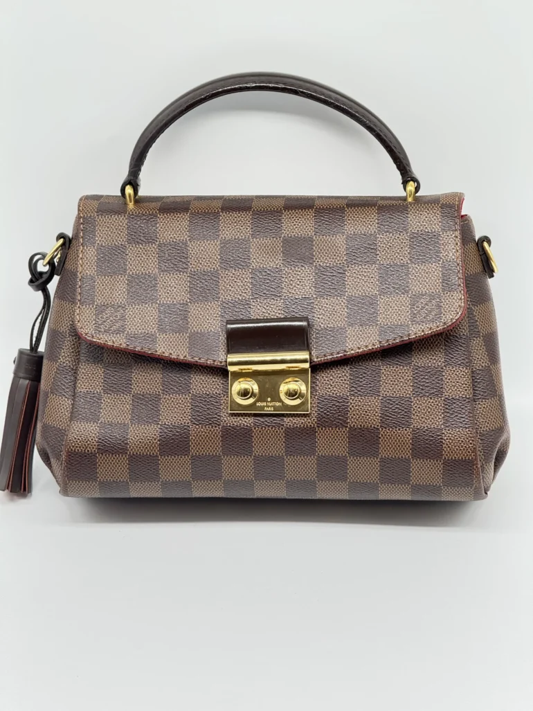 Pre Owned Louis Vuitton Pre-Owned Damier Ebene Croisette Bag with Strap