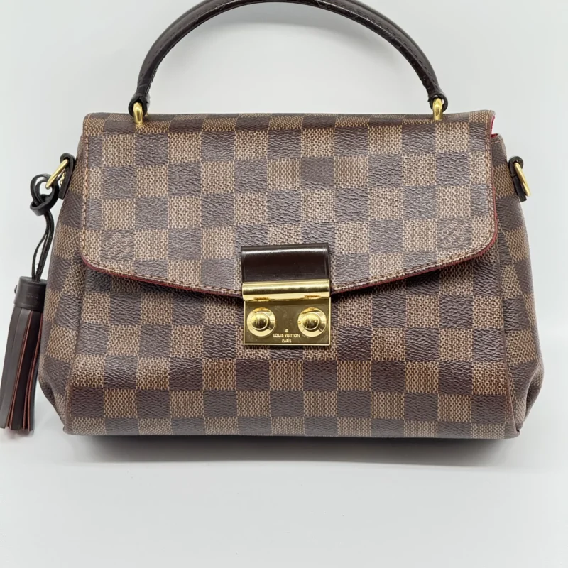 Pre Owned Louis Vuitton Pre-Owned Damier Ebene Croisette Bag with Strap