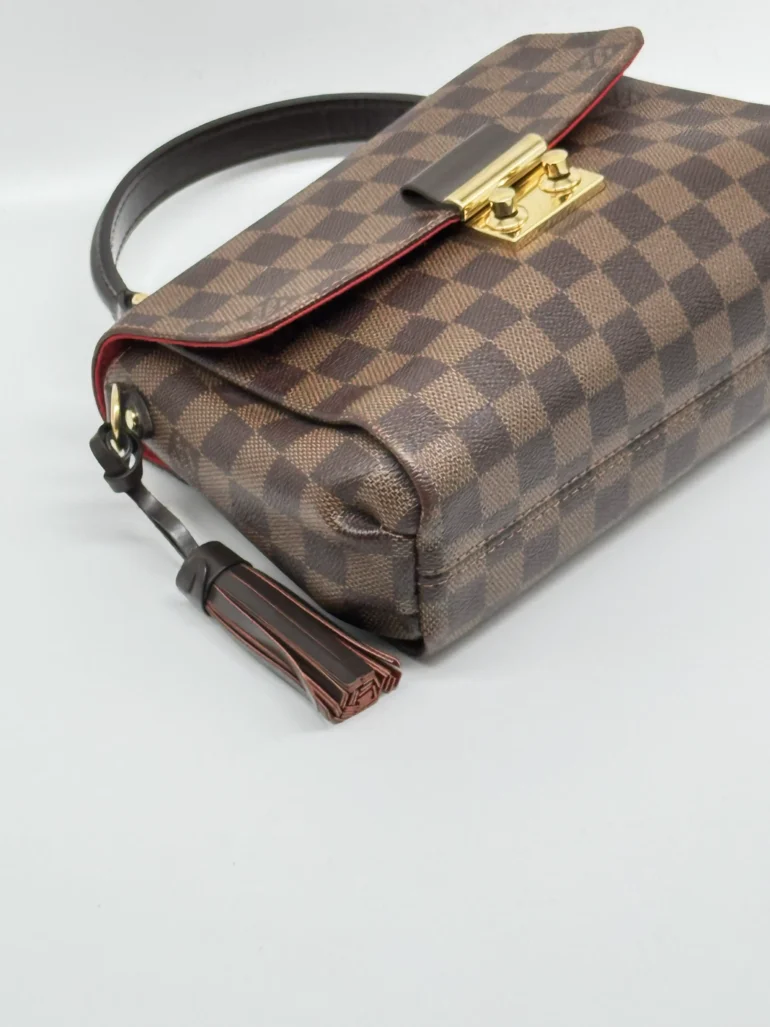 Pre Owned Louis Vuitton Pre-Owned Damier Ebene Croisette Bag with Strap