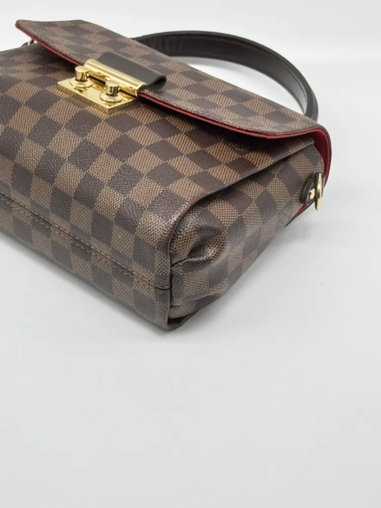 Pre Owned Louis Vuitton Pre-Owned Damier Ebene Croisette Bag with Strap