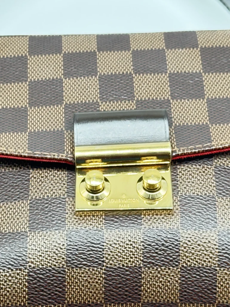 Pre Owned Louis Vuitton Pre-Owned Damier Ebene Croisette Bag with Strap