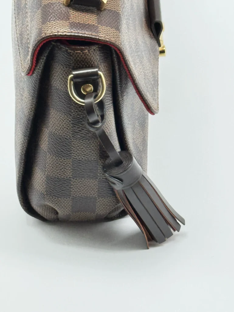 Pre Owned Louis Vuitton Pre-Owned Damier Ebene Croisette Bag with Strap