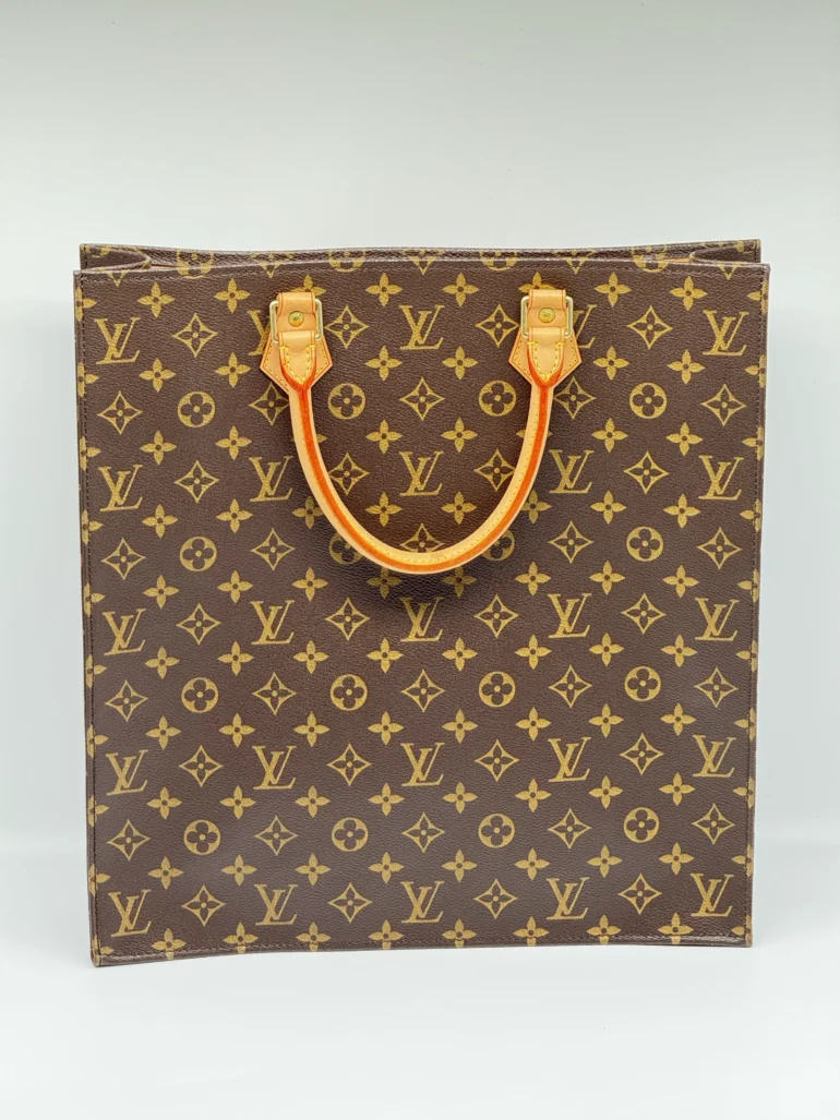 Pre Owned Louis Vuitton Monogram Sac Plat Canvas Tote