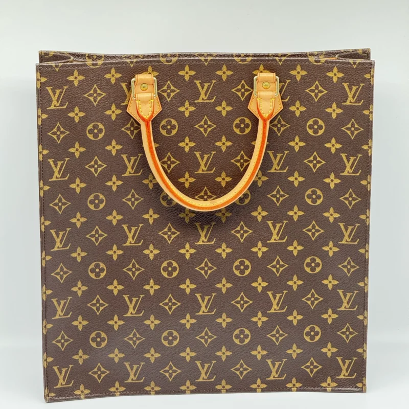 Pre Owned Louis Vuitton Monogram Sac Plat Canvas Tote