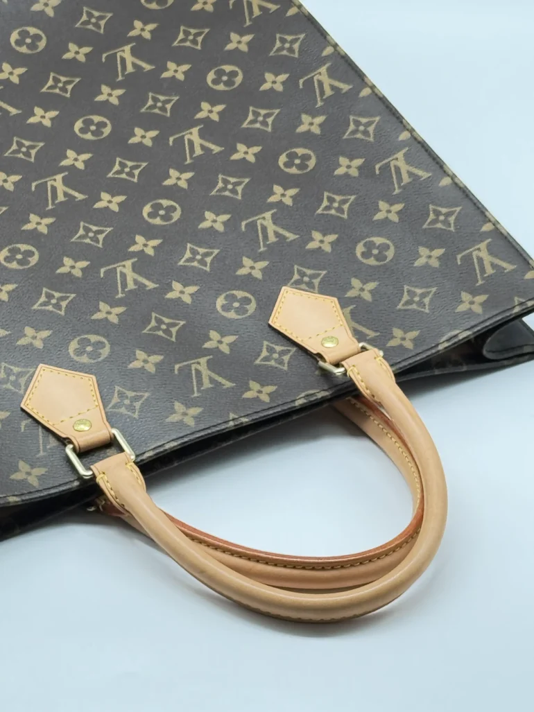 Pre Owned Louis Vuitton Monogram Sac Plat Canvas Tote