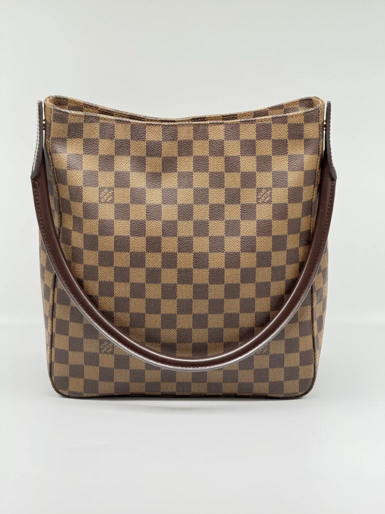 Pre Owned Louis Vuitton Looping GM Damier Ebene Shoulder Bag