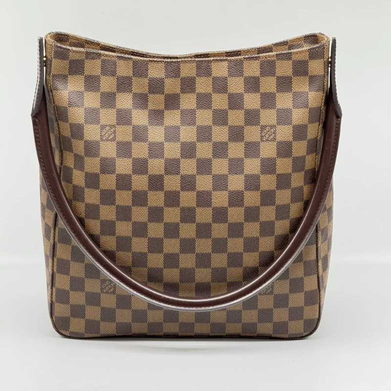 Pre Owned Louis Vuitton Looping GM Damier Ebene Shoulder Bag