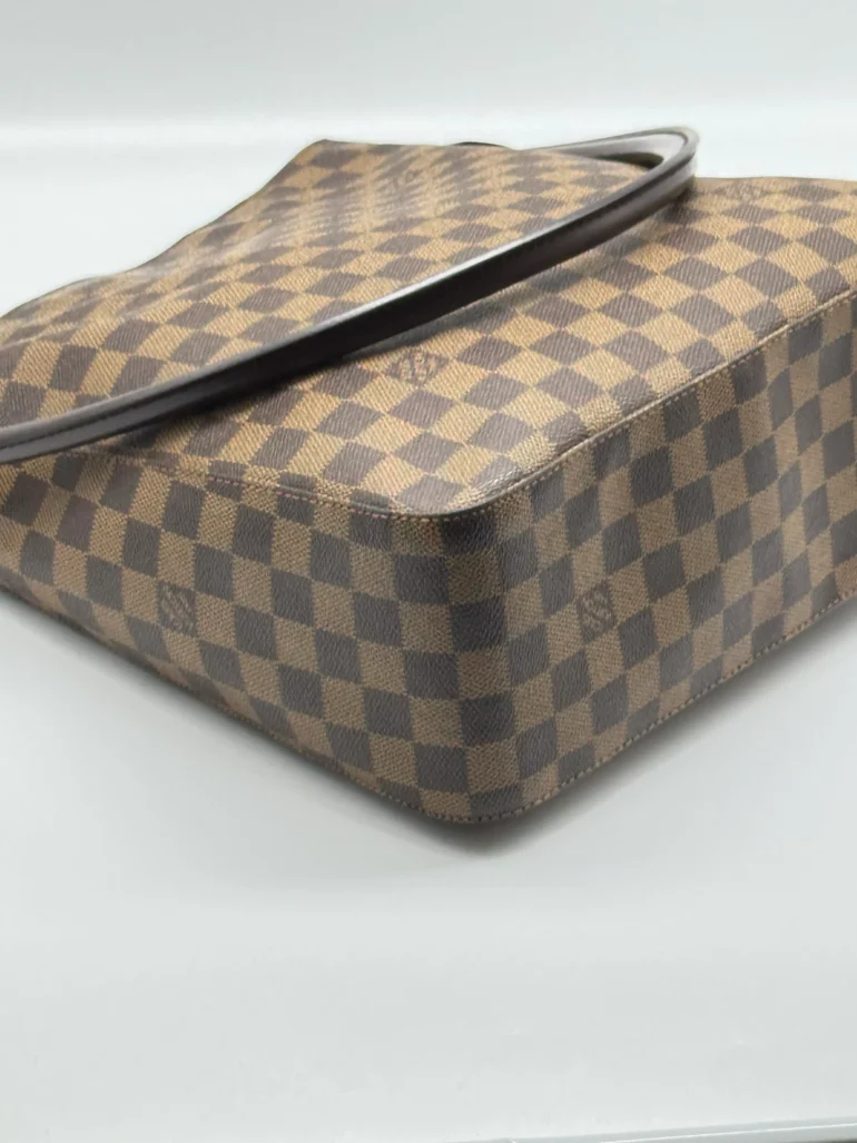 Pre Owned Louis Vuitton Looping GM Damier Ebene Shoulder Bag