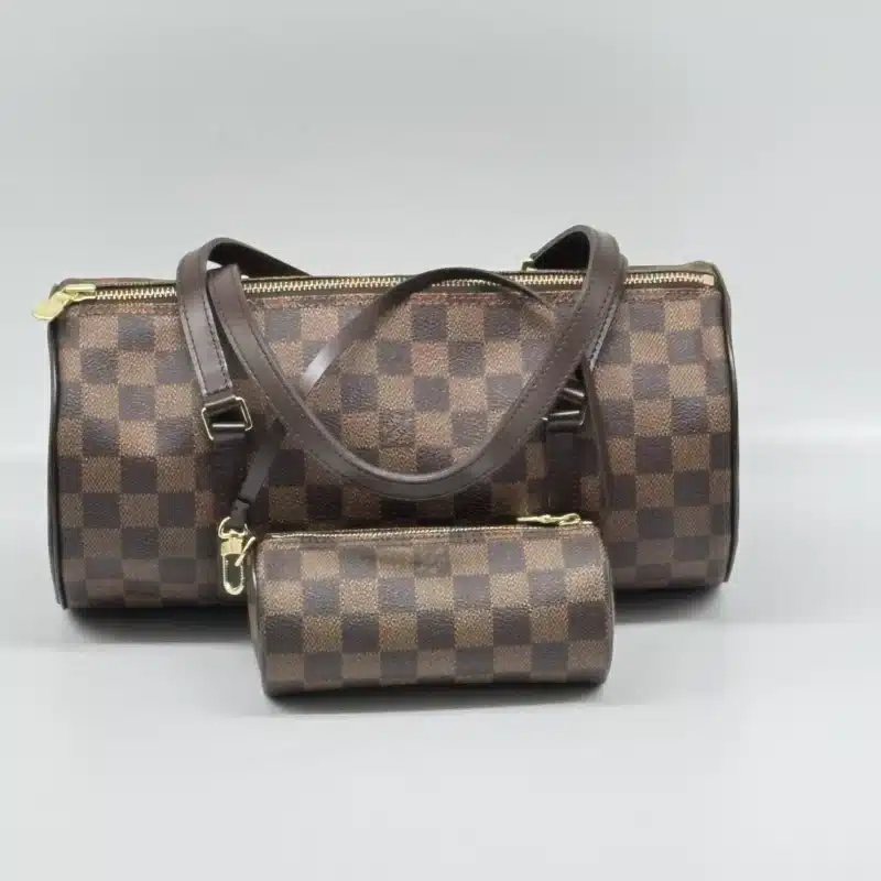 Pre Owned Louis Vuitton Papillion Damier Ebene Top Handle Bag