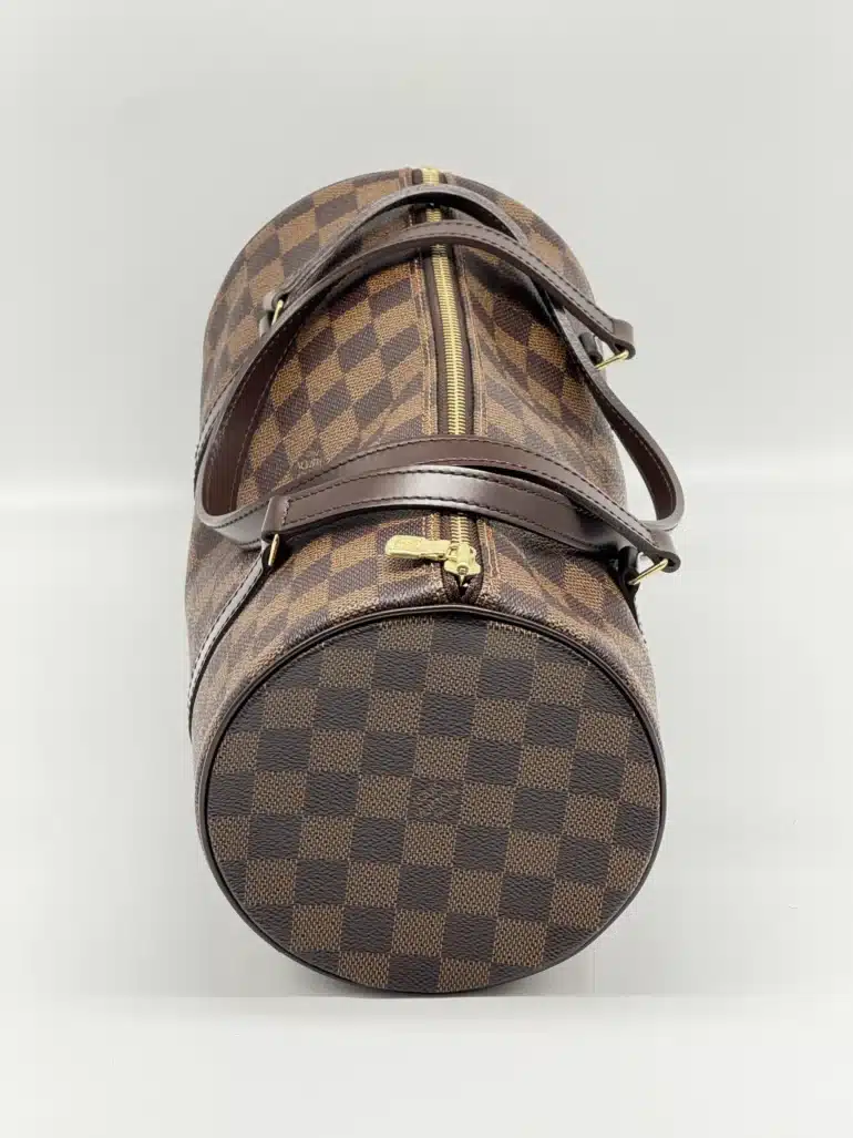 Pre Owned Louis Vuitton Papillion Damier Ebene Top Handle Bag