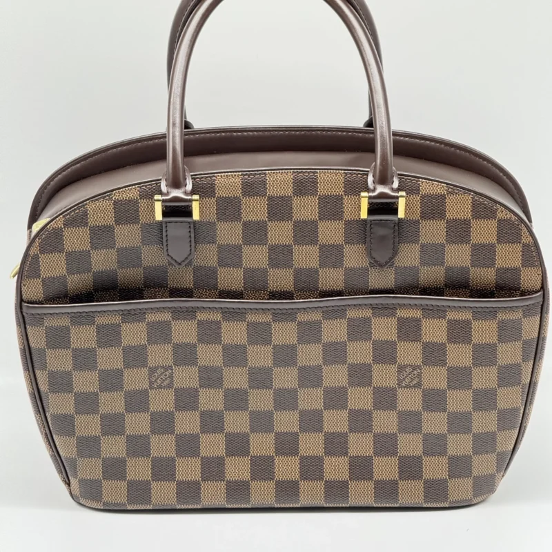 Pre Owned Louis Vuitton Sarria Horizontal Damier Ebene Top Handle Bag