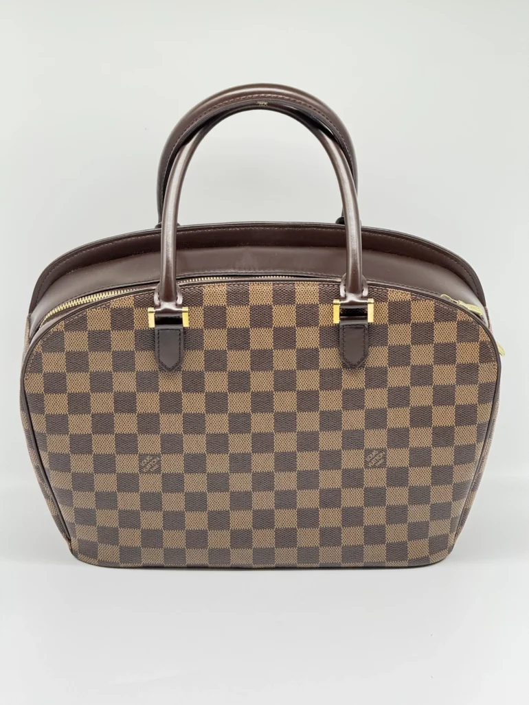 Pre Owned Louis Vuitton Sarria Horizontal Damier Ebene Top Handle Bag