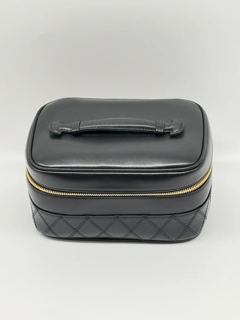 Pre Owned Chanel CC Vanity Cosmetic Case Top Handle