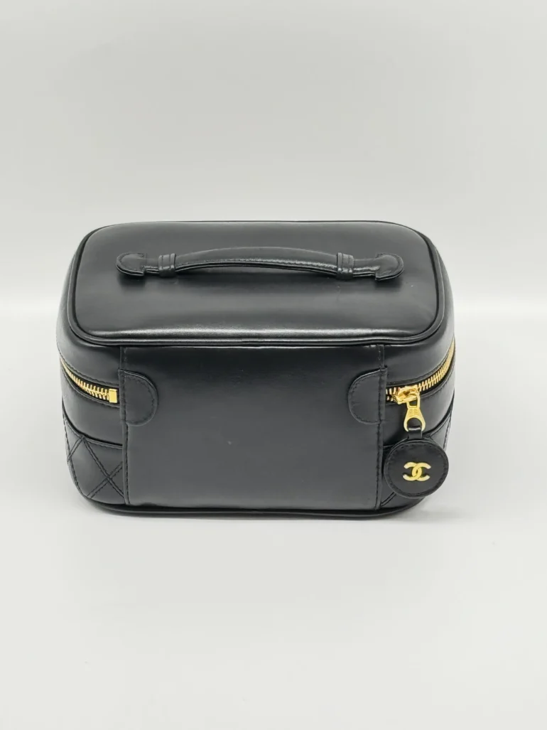 Pre Owned Chanel CC Vanity Cosmetic Case Top Handle