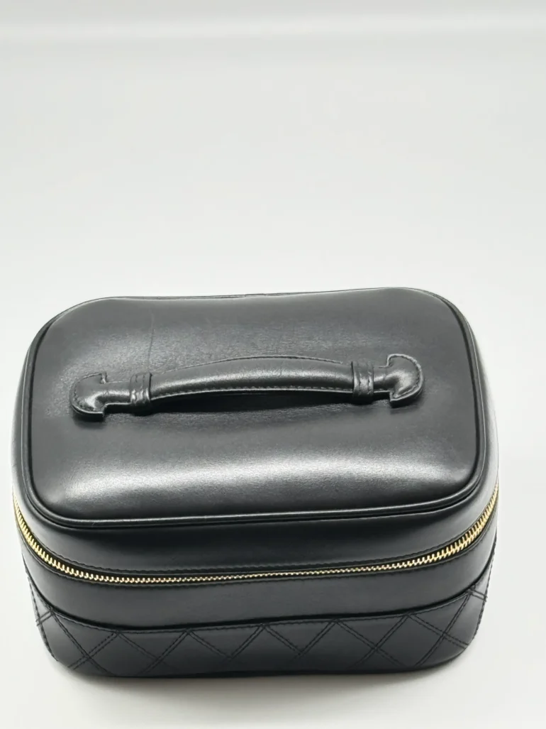 Pre Owned Chanel CC Vanity Cosmetic Case Top Handle