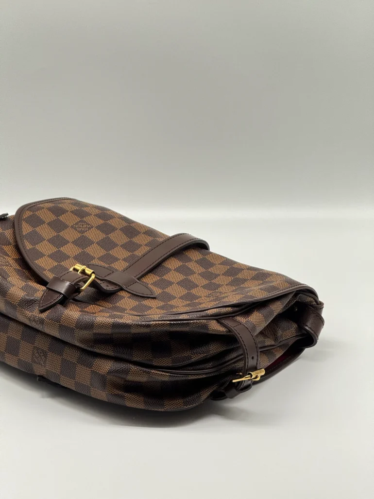Pre Owned Louis Vuitton Saumur 30 Damier Ebene Crossbody Bag