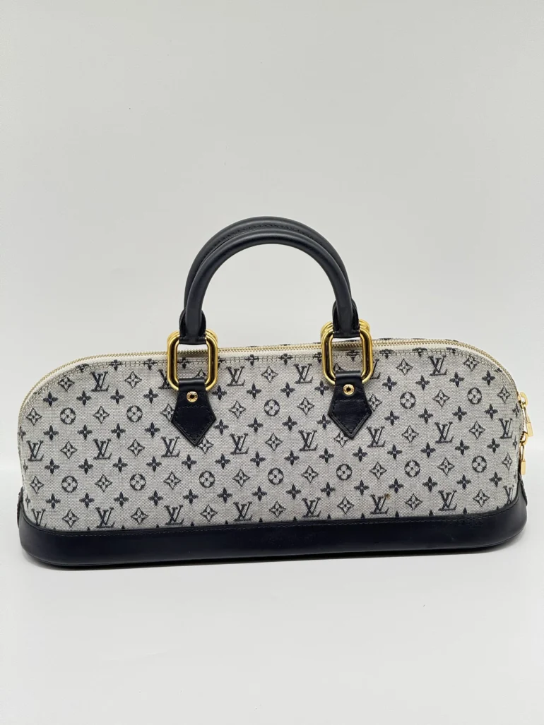 Pre Owned Louis Vuitton Monogram Mini Lin Alma East West Top Handle Tote