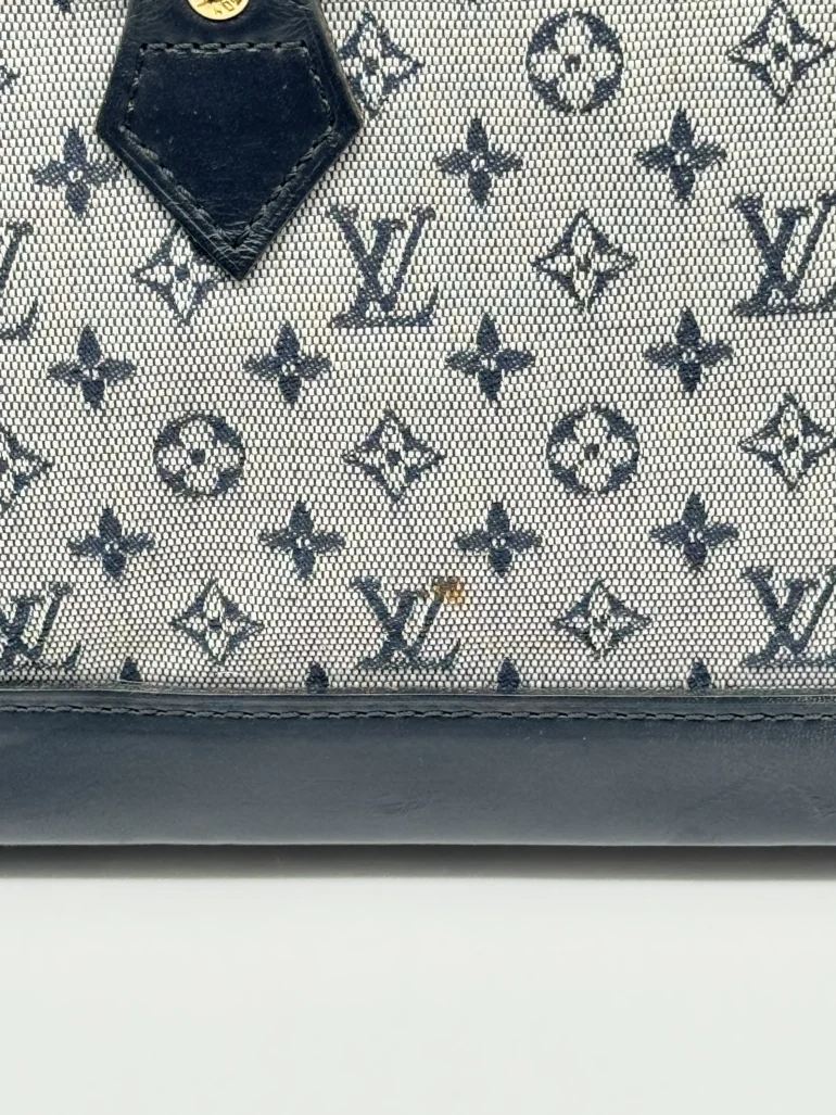 Pre Owned Louis Vuitton Monogram Mini Lin Alma East West Top Handle Tote