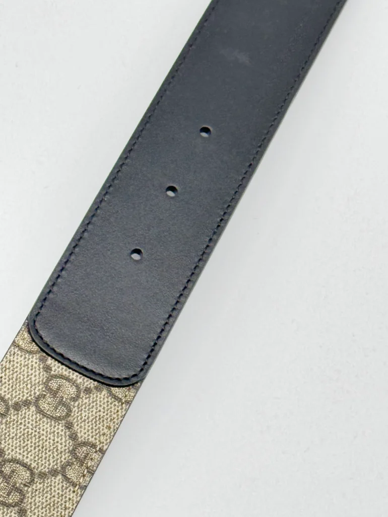 Pre Owned GUCCI GG Supreme Monogram Matte Pultone Calfskin Double GG 95 38