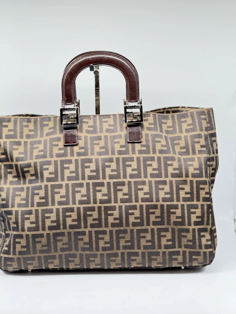 Pre Owned Fendi Zucca Top Handle Tote