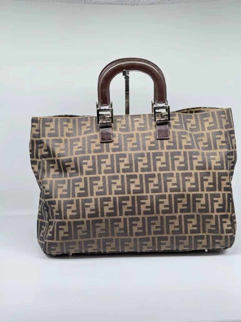 Pre Owned Fendi Zucca Top Handle Tote