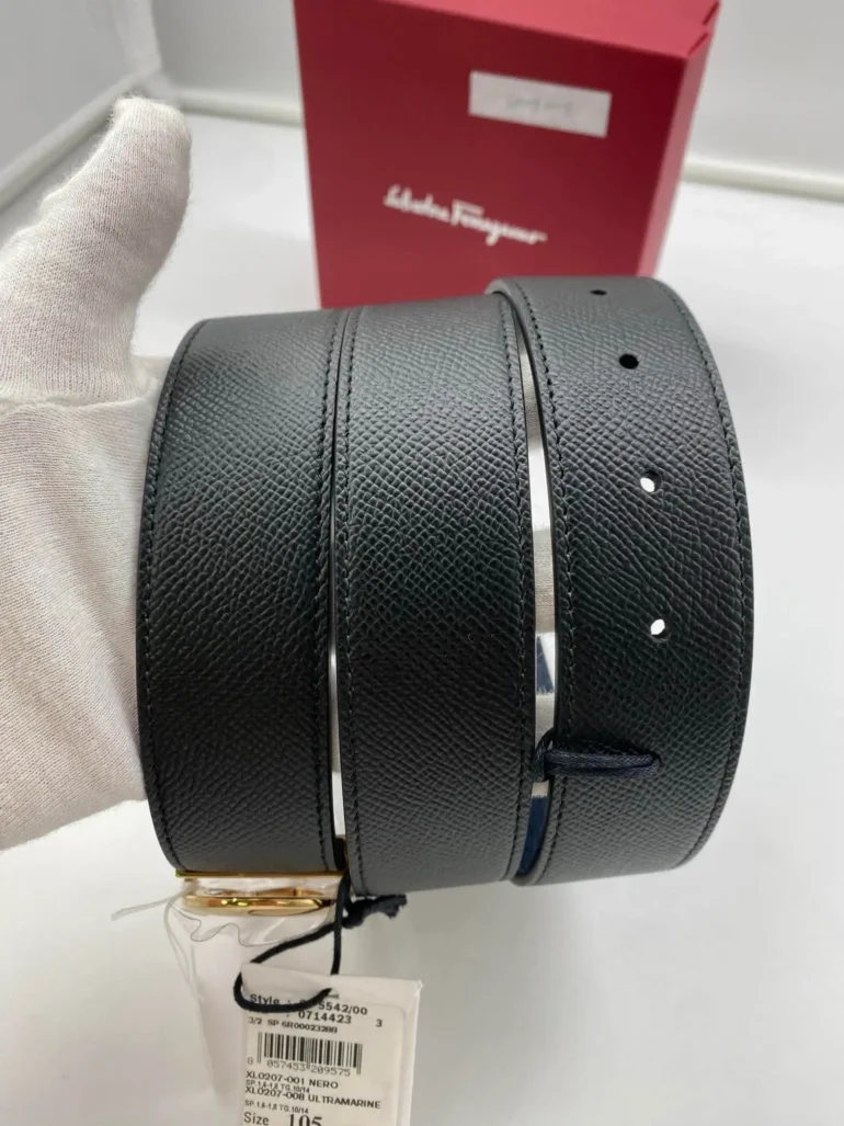 Pre Owned Salvatore Ferragamo Leather Belt Size 105