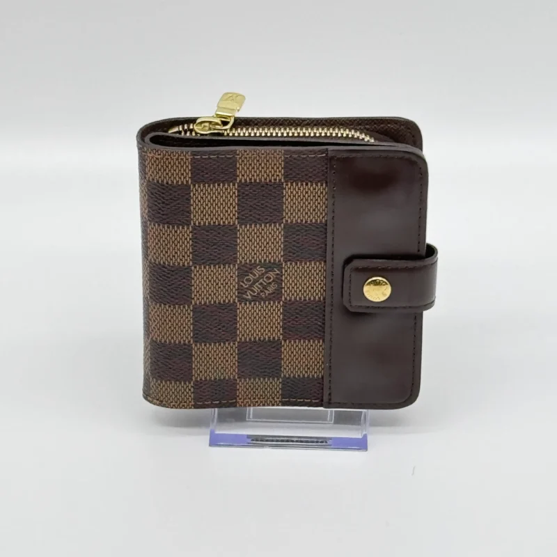 Pre Owned Louis Vuitton Compact Damier Ebene Zippy Wallet