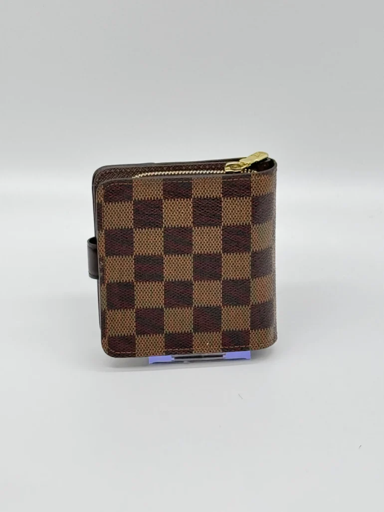 Pre Owned Louis Vuitton Compact Damier Ebene Zippy Wallet