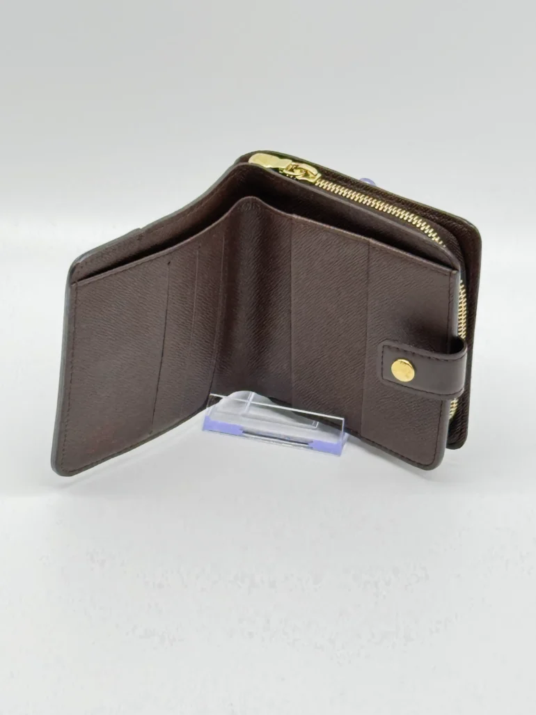Pre Owned Louis Vuitton Compact Damier Ebene Zippy Wallet