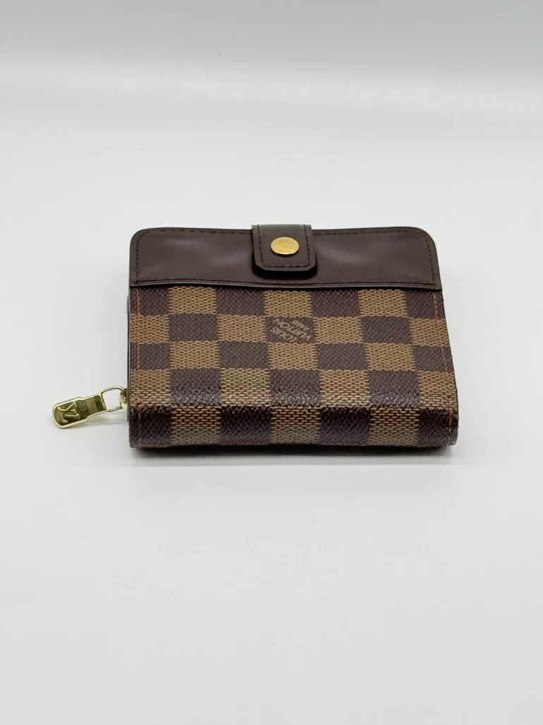 Pre Owned Louis Vuitton Compact Damier Ebene Zippy Wallet