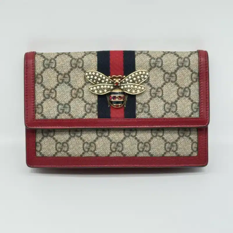 Pre Owned GUCCI GG Supreme Queen Margaret Wallet on Chain