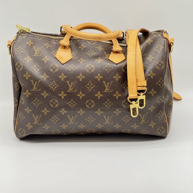 Pre Owned Louis Vuitton Speedy 35 Bandolier Monogram Crossbody